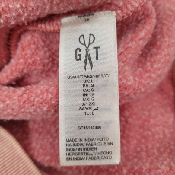 Goodthreads Women's Heritage Fleece Beefy Crewneck Sweatshirt Pink Acid Wash L - Picture 7 of 11